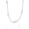 Lantisor argint cu perle de cultura, lant perle naturale, argint 925, bijuterii elegante pentru femei, lantisor minimalist, lantisoare festival 42+5 cm, argintiu, 4,43 gr