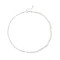 Lant paperclip din argint si perle naturale de cultura mici, dama, argint 925/argint 925 placat cu aur, reglabil, zale mari, maxim 46 cm, 8,20 gr
