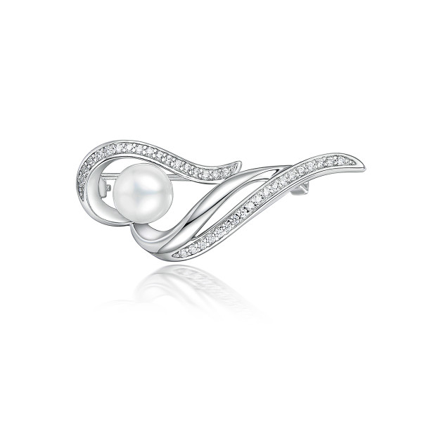 Brosa argint, martisor de argint, cadou martie, martisor educatoare, martisor invatatoare, dama, argint 925 rodiat, argintiu, 4,58 gr