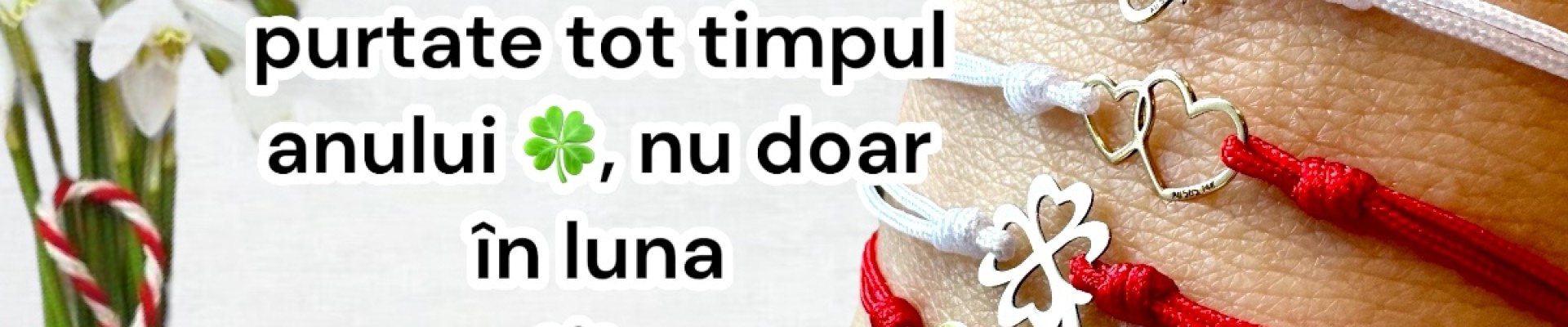 Mărțișor de Aur: Bratară cu Snur Alb-Roșu – Un Clasic Reinterpretat