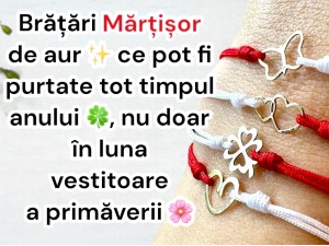 Mărțișor de Aur: Bratară cu Snur Alb-Roșu – Un Clasic Reinterpretat