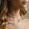Colier perle de cultura cu inchidere aur 14k, colier perle naturale 3 mm, colier de aur la baza gatului cu perle, colier dama, forma neregulata, 3 mm, 9 gr Colier perle de cultura cu inchidere aur 14k, colier perle naturale 3 mm, colier de aur la baza gatului cu perle, colier dama, forma neregulata, 3 mm, 9 gr