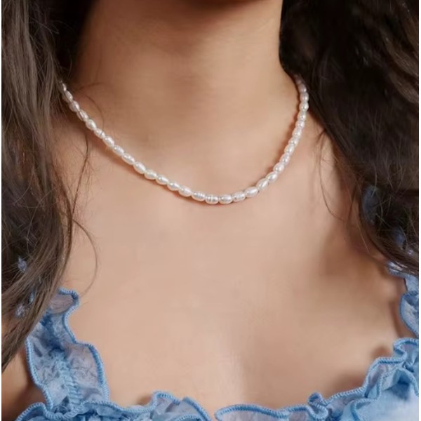Colier perle naturale de cultura, dama, argint 925 placat cu aur, forma neregulata 6mm, 37+5 cm, 26 gr Colier perle naturale de cultura, dama, argint 925 placat cu aur, forma neregulata 6mm, 37+5 cm, 26 gr