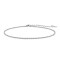 Bratara de picior argint, glezna, argint 925 rodiat/argint 925 placat cu aur, lant subtire, reglabila, 1,20 gr