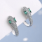Cercei argint sarpe, cercei tortite argint serpent, dama, argint 925, sarpe, zirconii albe, 27*9 mm, 2 gr Cercei argint sarpe, cercei tortite argint serpent, dama, argint 925, sarpe, zirconii albe, 27*9 mm, 2 gr
