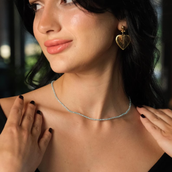 Colier Pietre Naturale și Închidere Aur 14K, colier spinel 2 mm, colier inchizatoare aur cu pietre ntaturale Colier Pietre Naturale și Închidere Aur 14K, colier spinel 2 mm, colier inchizatoare aur cu pietre ntaturale