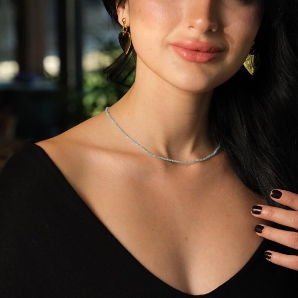 Colier Pietre Naturale și Închidere Aur 14K, colier spinel 2 mm, colier inchizatoare aur cu pietre ntaturale Colier Pietre Naturale și Închidere Aur 14K, colier spinel 2 mm, colier inchizatoare aur cu pietre ntaturale