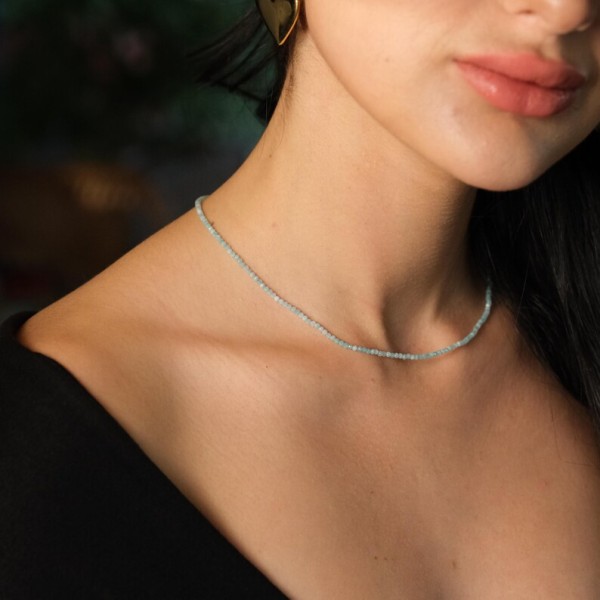 Colier Pietre Naturale și Închidere Aur 14K, colier spinel 2 mm, colier inchizatoare aur cu pietre ntaturale Colier Pietre Naturale și Închidere Aur 14K, colier spinel 2 mm, colier inchizatoare aur cu pietre ntaturale