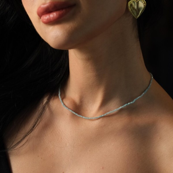 Colier Pietre Naturale și Închidere Aur 14K, colier spinel 2 mm, colier inchizatoare aur cu pietre ntaturale Colier Pietre Naturale și Închidere Aur 14K, colier spinel 2 mm, colier inchizatoare aur cu pietre ntaturale