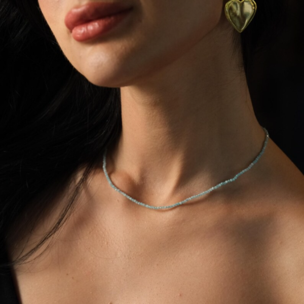 Colier Pietre Naturale și Închidere Aur 14K, colier spinel 2 mm, colier inchizatoare aur cu pietre ntaturale Colier Pietre Naturale și Închidere Aur 14K, colier spinel 2 mm, colier inchizatoare aur cu pietre ntaturale
