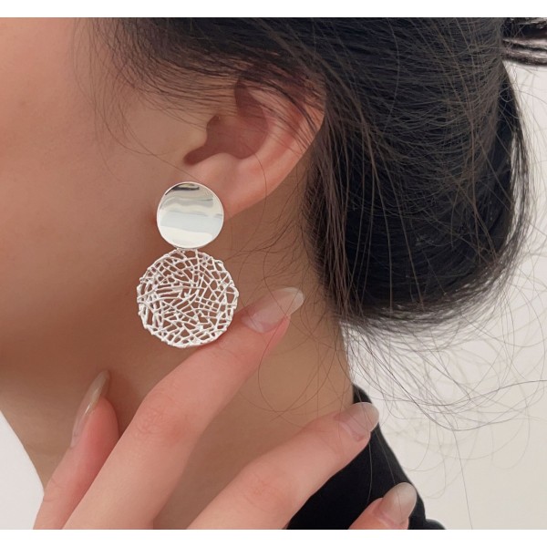 Cercei rotunzi argint, cercei rotunzi mari, cercei mari argint, cercei argint ocazie,  cercei masivi argint, dama, argint 925, 7,71 gr