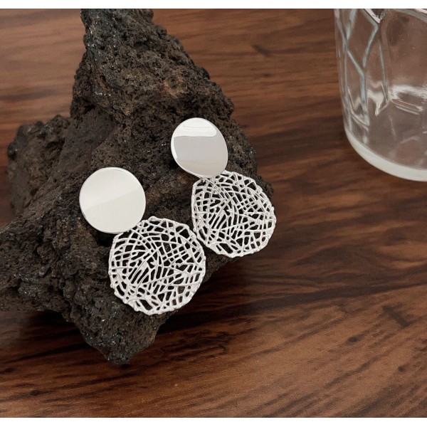 Cercei rotunzi argint, cercei rotunzi mari, cercei mari argint, cercei argint ocazie,  cercei masivi argint, dama, argint 925, 7,71 gr