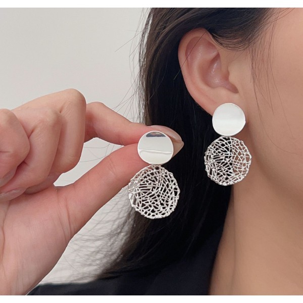 Cercei rotunzi argint, cercei rotunzi mari, cercei mari argint, cercei argint ocazie,  cercei masivi argint, dama, argint 925, 7,71 gr