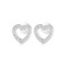 Cercei Inimă din Argint 925 Rodiat – Cercei damă și fetițe, model minimalist, strălucire delicată, 2,17 gr