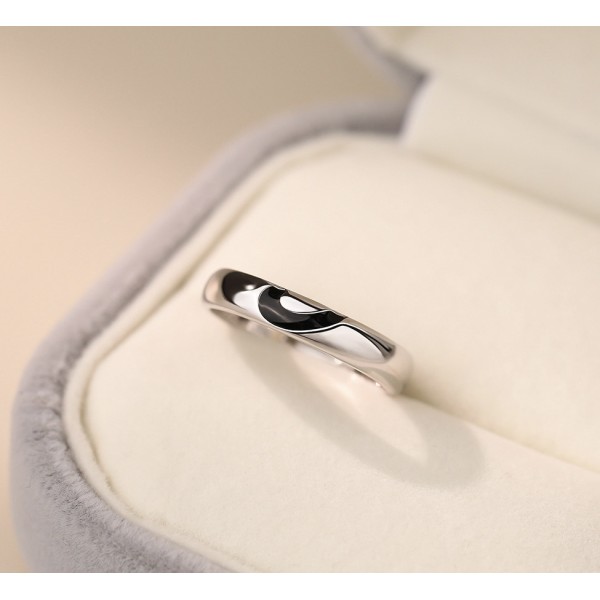 Set verighete argint, set inele argint reglabile cu inimă, verighete cuplu argint 925, bărbat & femeie, 5,10 g