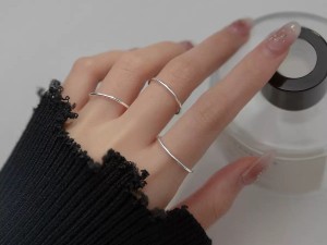 Inel Midi Minimalist pentru Falangă din Argint 925 / Argint Placat cu Aur – Inel Subțire Reglabil pentru Femei, Stil Minimal Modern