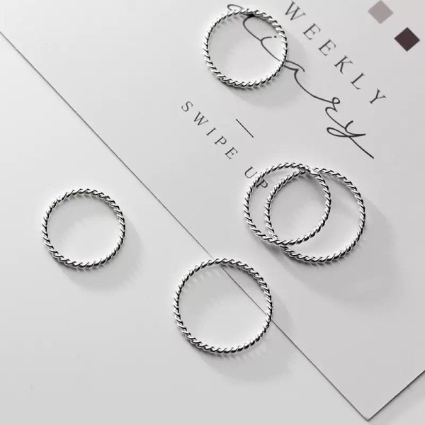 Inel falanga Argint, Inel Midi din Argint 925  – Inel Subțire pentru Femei, Inel minimalist