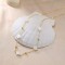 Lănțișor Van Luxy White Gold cu Trifoi din Sidef Natural și Biluțe din Argint – Argint Placat cu Aur sau Argint Rodiat | Mother of Pearl, 2,83 gr