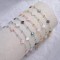 Brățară Van Luxy cu Trifoi din Sidef Natural și Biluțe din Argint – Argint Placat cu Aur sau Argint Rodiat | Mother of Pearl, argintiu/auriu, 2,02 gr