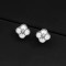 Cercei trifoi sidef natural din argint 925, cercei mici, cercei trifoi argint Mother of Pearls, cercei cadou femei, argintiu/auriu,  1,18 gr