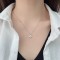 Lănțișor Argint cu Trifoi din Sidef Natural Mother of Pearl și Zirconiu – Van Luxy White, lănțișor cu Trifoi Mother of Pearl din Argint, argintiu/auriu, 1,95 gr