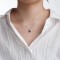Lănțișor Argint cu Trifoi Negru și Zirconiu, lant Black Clover, 40+6 cm., rodiat sau placat cu aur galben, ideal cadou, argintiu/auriu, 1,95 gr