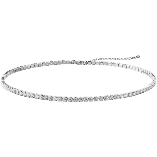 Colier tennis 3 mm argint, dama, argint 925, pietre 3 mm, inchidere reglabila, 9,62gr Colier tennis 3 mm argint, dama, argint 925, pietre 3 mm, inchidere reglabila, 9,62gr