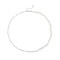 Lant paperclip din argint si perle naturale de cultura mici, dama, argint 925/argint 925 placat cu aur, reglabil, zale mari, maxim 46 cm, 8,20 gr