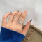Inel argint dama, argint 925, fluture, cristale albe, argintiu, 2,05 gr Inel argint dama, argint 925, fluture, cristale albe, argintiu, 2,05 gr
