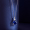 Lantisor de argint cu cristale albe si albastru safir, dama, argint 925, 40 +5 cm, 2,47 gr Lantisor de argint cu cristale albe si albastru safir, dama, argint 925, 40 +5 cm, 2,47 gr