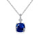Lantisor de argint cu cristale albe si albastru safir, dama, argint 925, 40 +5 cm, 2,47 gr Lantisor de argint cu cristale albe si albastru safir, dama, argint 925, 40 +5 cm, 2,47 gr