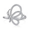 Inel argint dama, argint 925, fluture, cristale albe, argintiu, 2,05 gr Inel argint dama, argint 925, fluture, cristale albe, argintiu, 2,05 gr