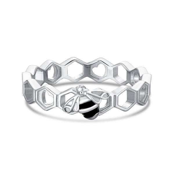 Inel argint, dama, argint 925, model brand, albina, argintiu, 1,69 gr