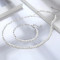 Lant paperclip din argint si perle naturale de cultura mici, dama, argint 925/argint 925 placat cu aur, reglabil, zale mari, maxim 46 cm, 8,20 gr